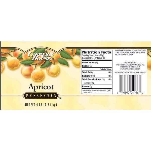 Carriage House Carriage House 4lbs Apricot Preserves, PK6 48T025T4223